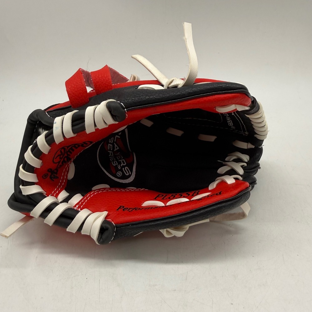 Rawlings Players Series Baseball Glove Youth Black Red PL85SB